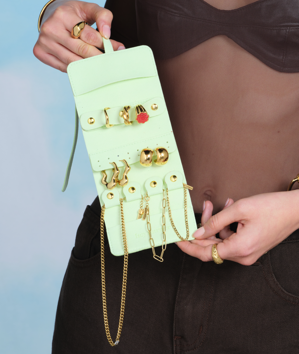 Travel Pouch - Mint Jewelry Case