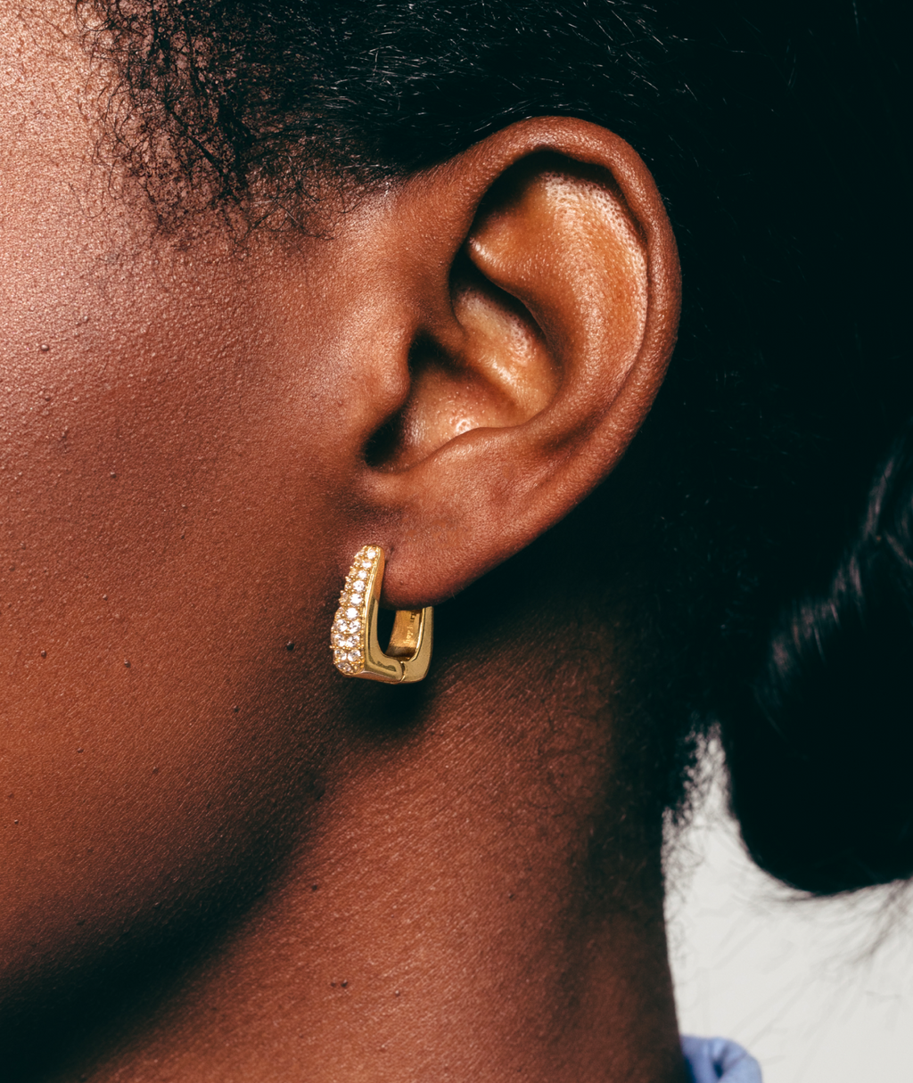 Crystal Square Earrings