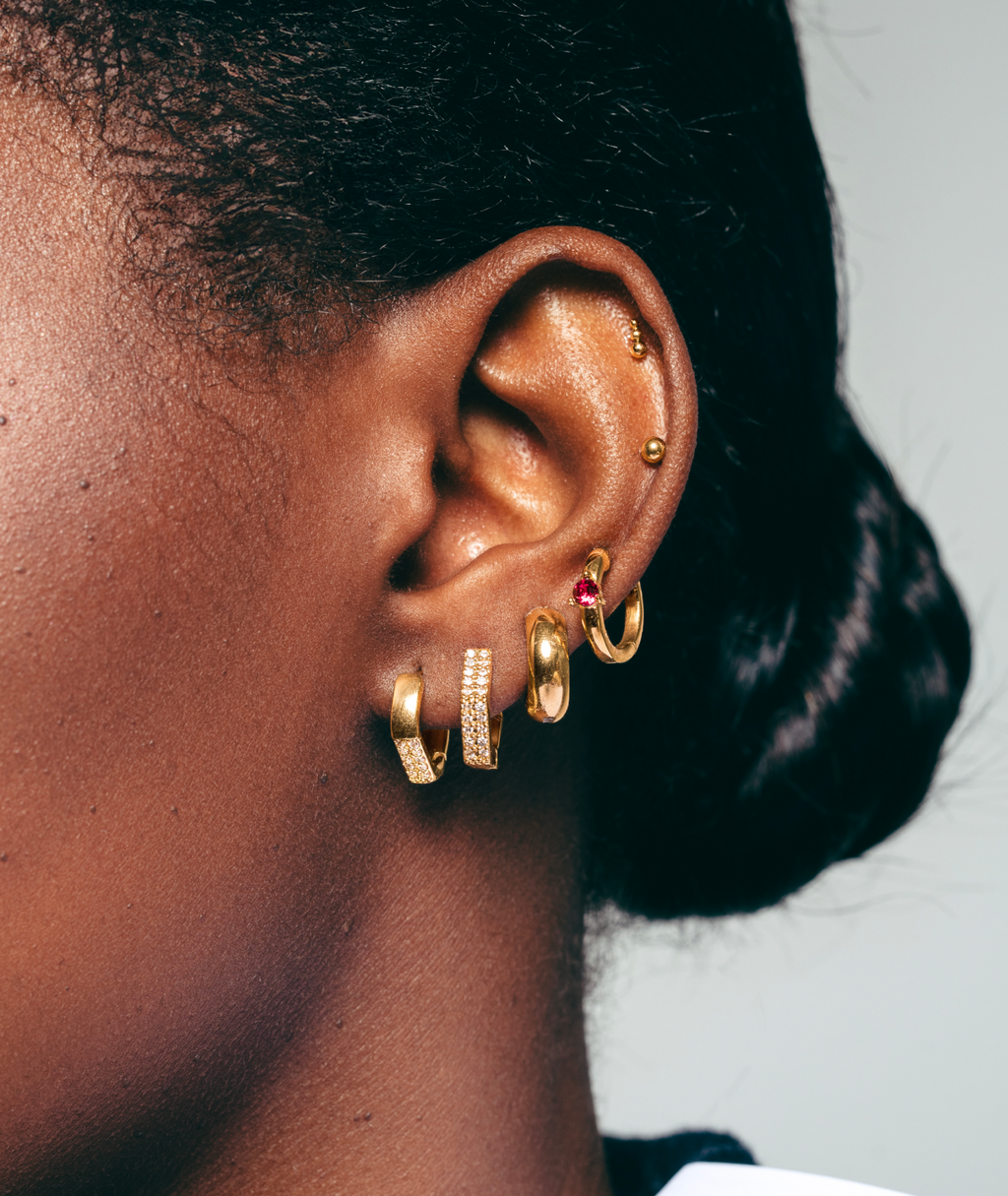Crystal Hexagonal Earrings