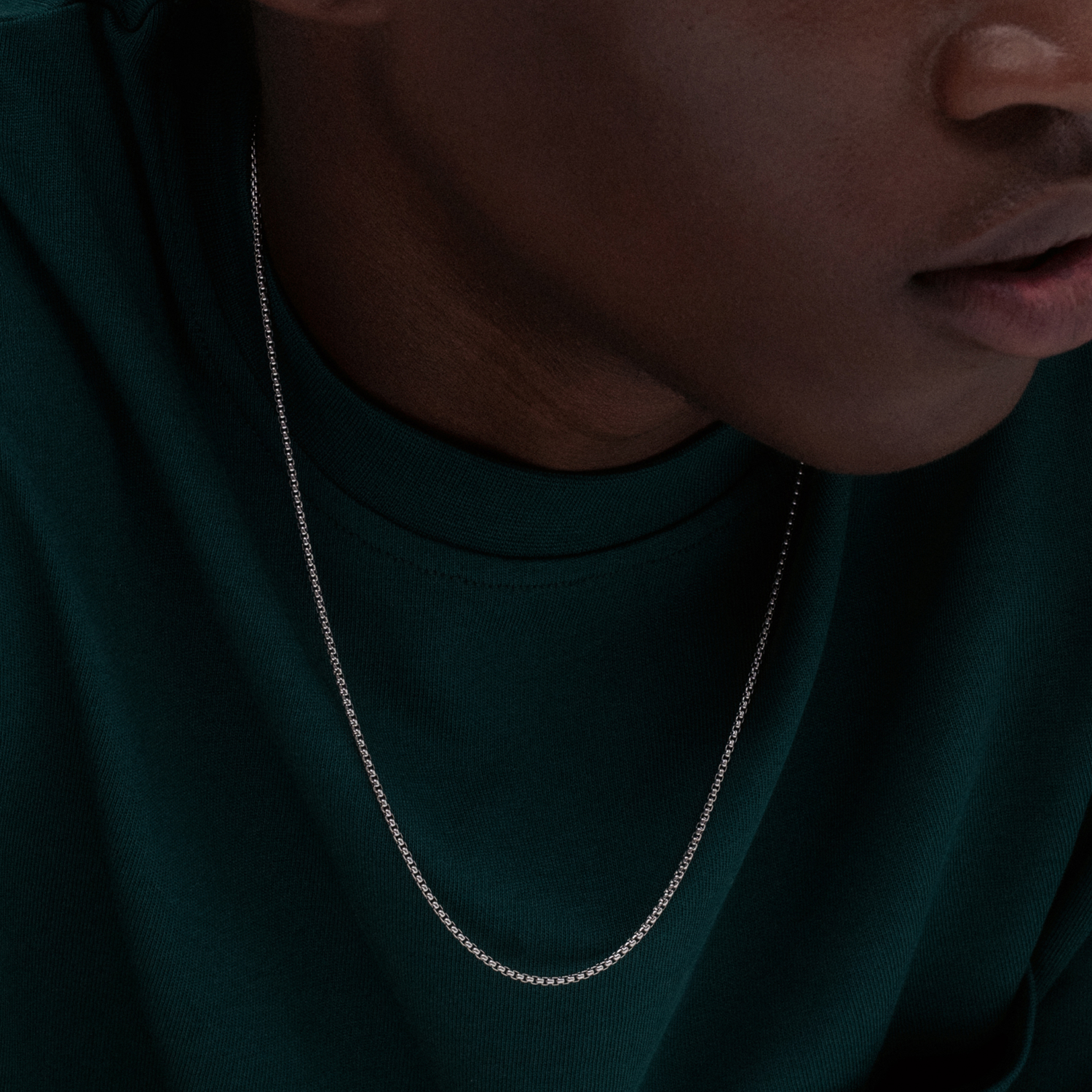 Round Box Chain Necklace