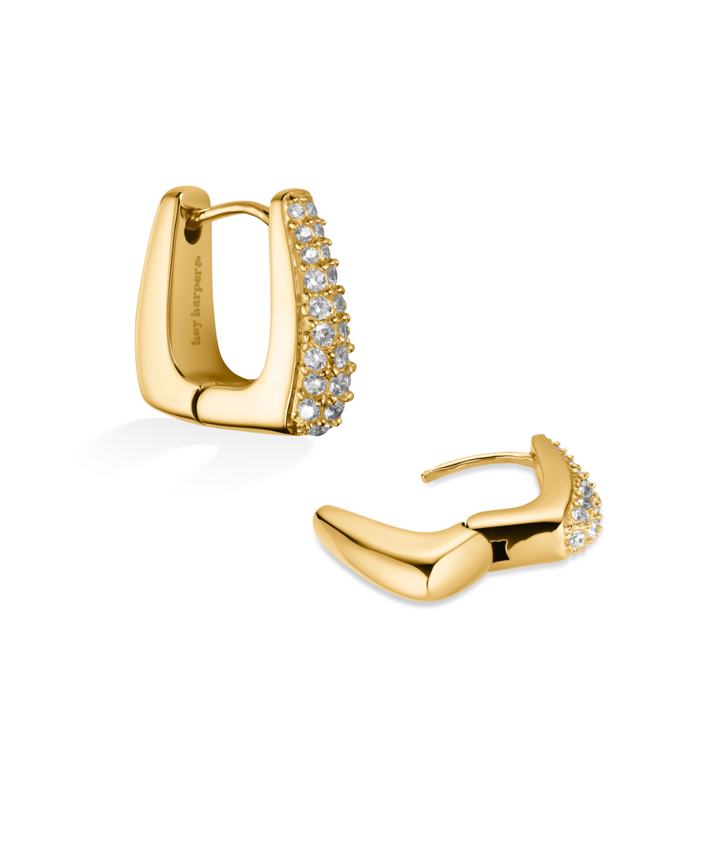 Crystal Square Earrings