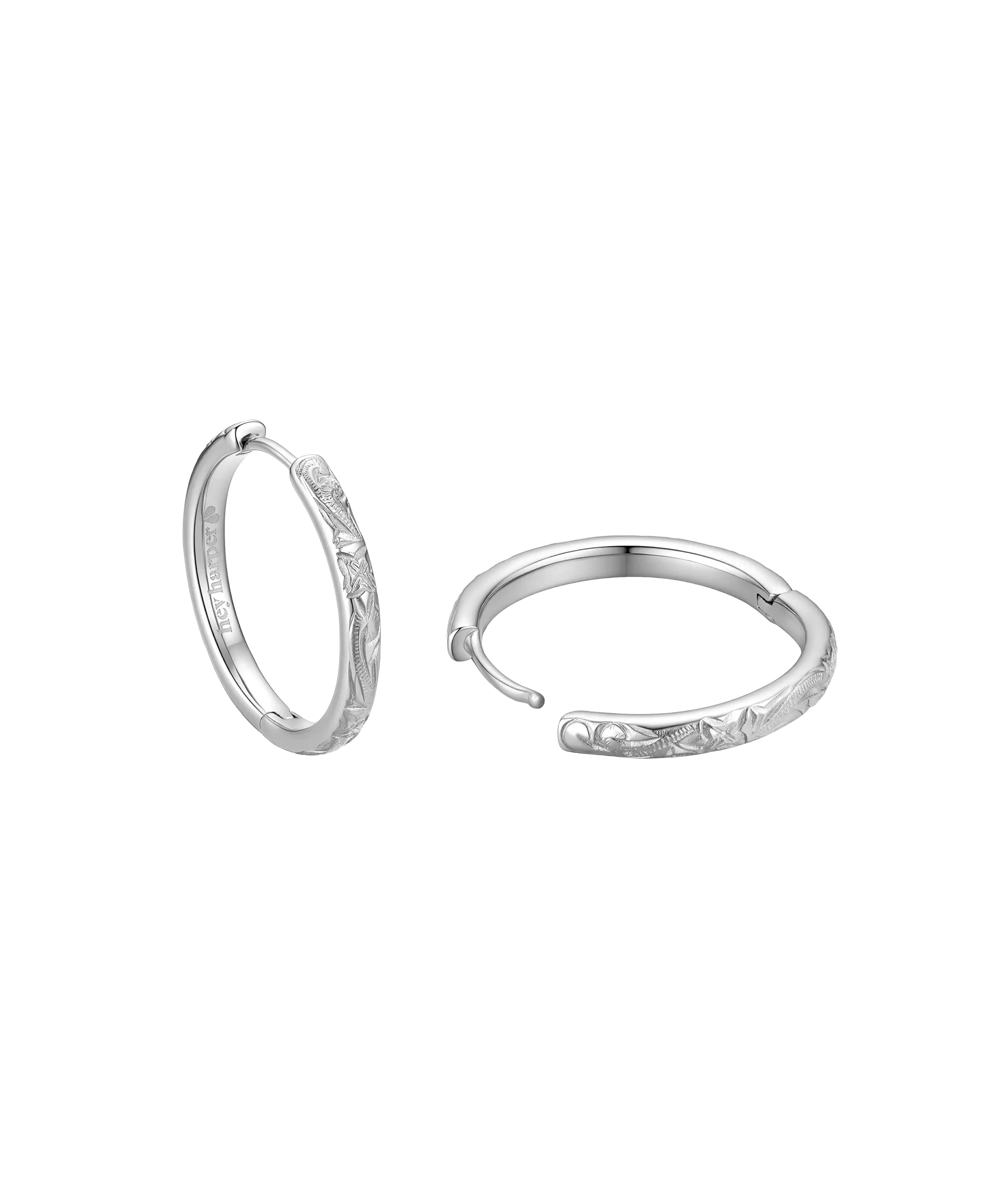 Daphne Large Hoop Silver Earrings